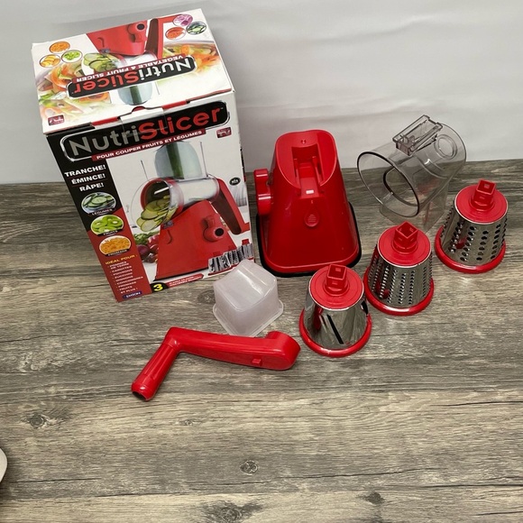 NUTRISLICER Vegetable Fruit Slicer Shredder Grater Slices Shreds Grates EUC - Picture 2 of 8